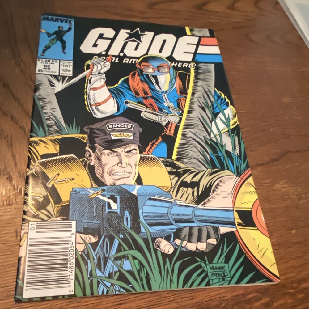 G.I. JOE MARVEL COMIC BOOK #82 VERYGOOD 1989 VINTAGE COLLECTOR PLASTIC PROTECTOR